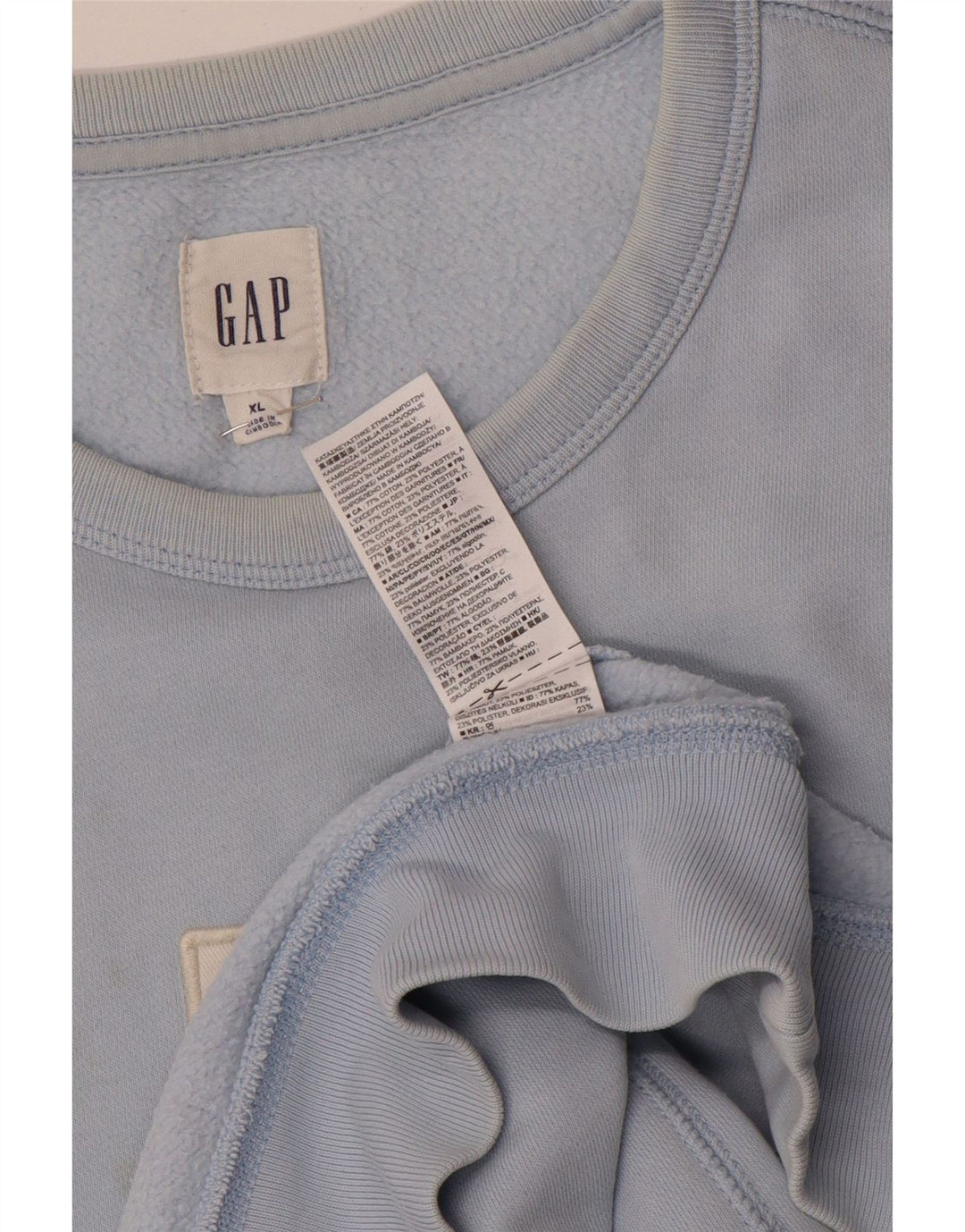 Gap Hombre Sudadera Gráfica Jumper XL Algodón Azul