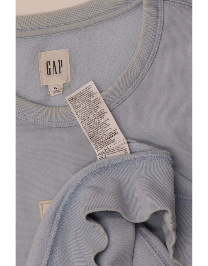 Gap Hombre Sudadera Gráfica Jumper XL Algodón Azul