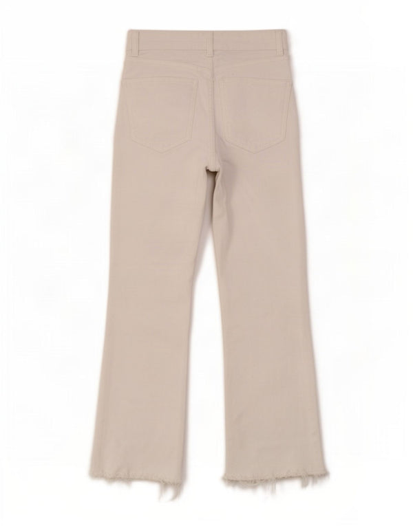 Zara Mujer Vaqueros Rectos Cortos EU 36 XS W26 L24 Blanco
