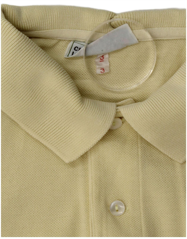 LACOSTE Polo para hombre talla 3 pequeño algodón amarillo
