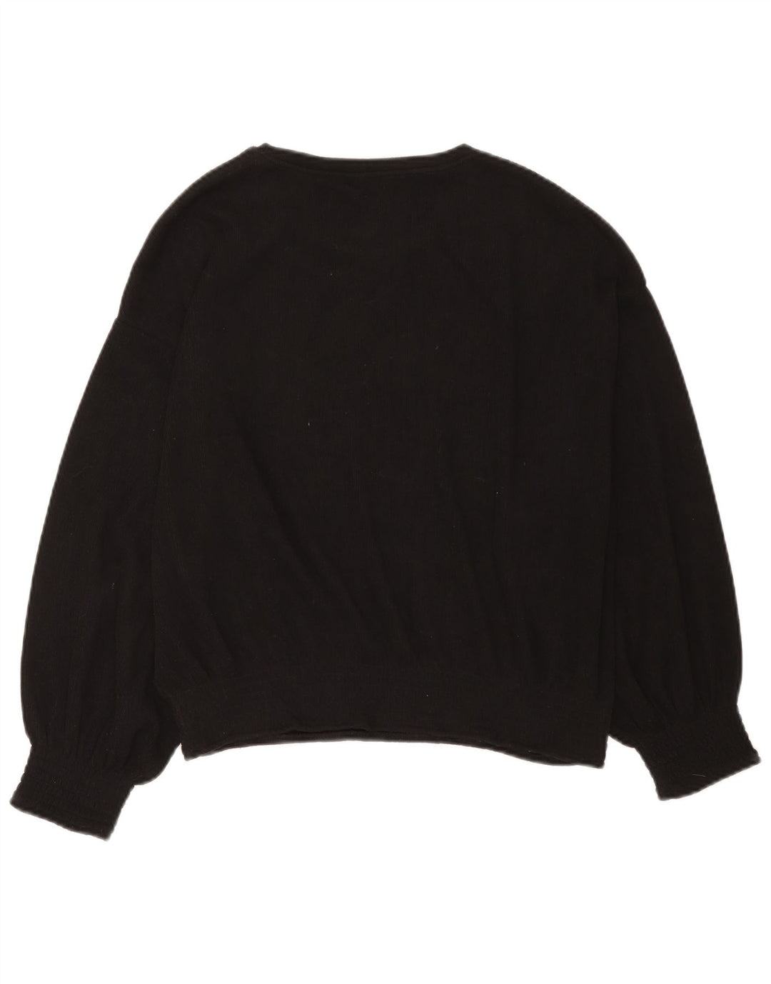 Zara - Jersey con cuello barco para mujer, talla 40, talla grande, poliéster negro