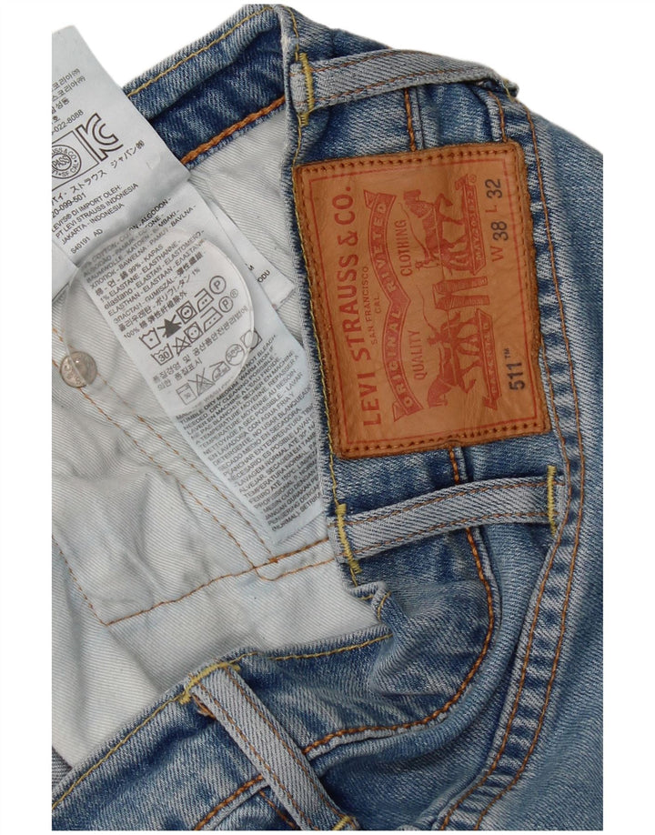 Levi's Hombre 511 Slim Jeans W38 L32 Algodón Azul
