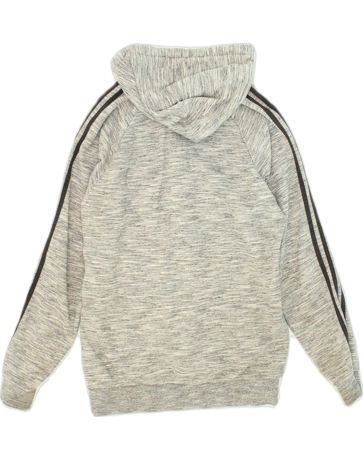 ADIDAS Sudadera con capucha y cremallera para hombre Algodón gris medio