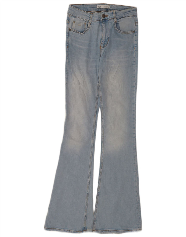 Zara Vaqueros Acampanados Mujer EU 36 XS W26 L33 Azul