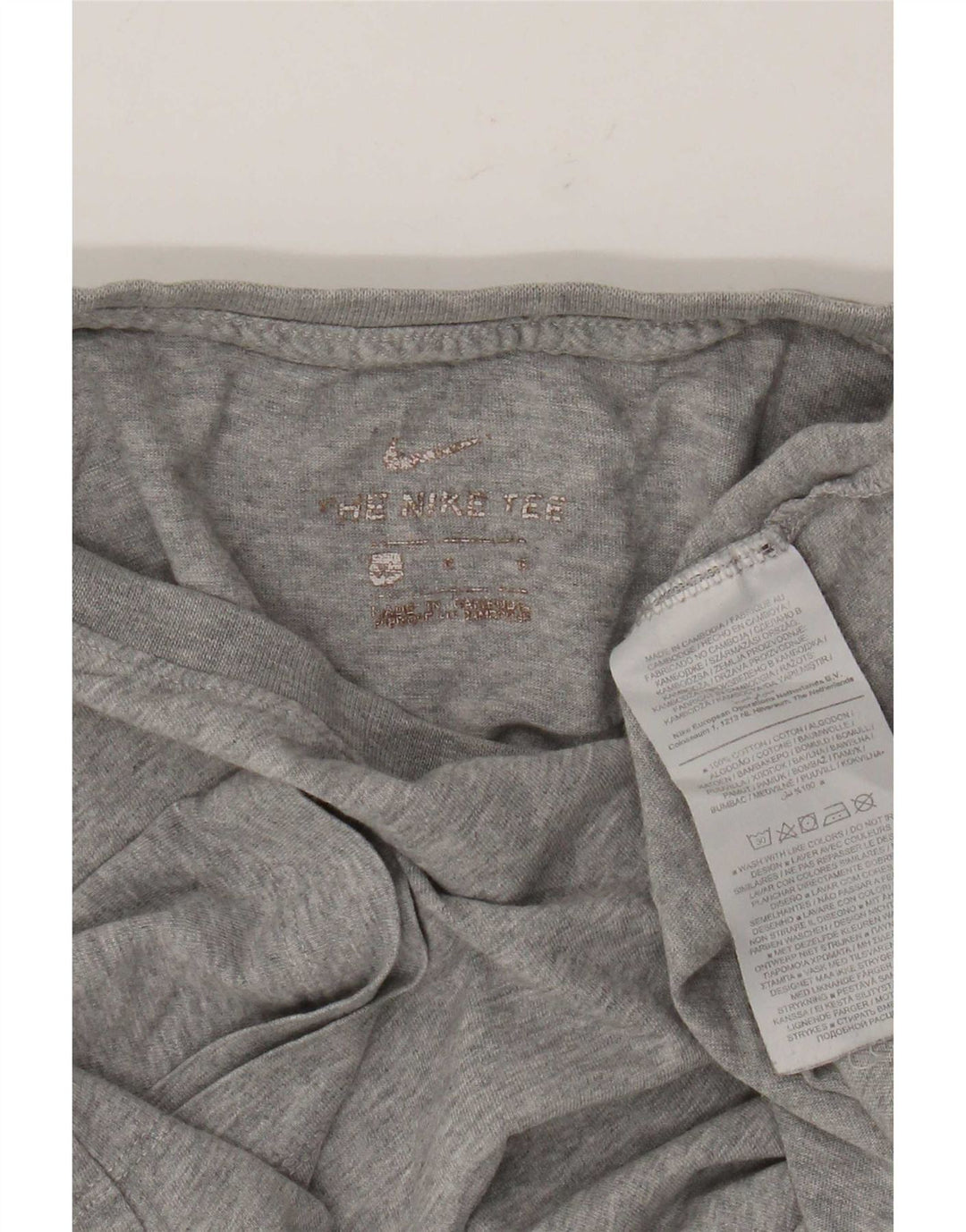 Camiseta Nike para hombre Top grande de algodón moteado gris