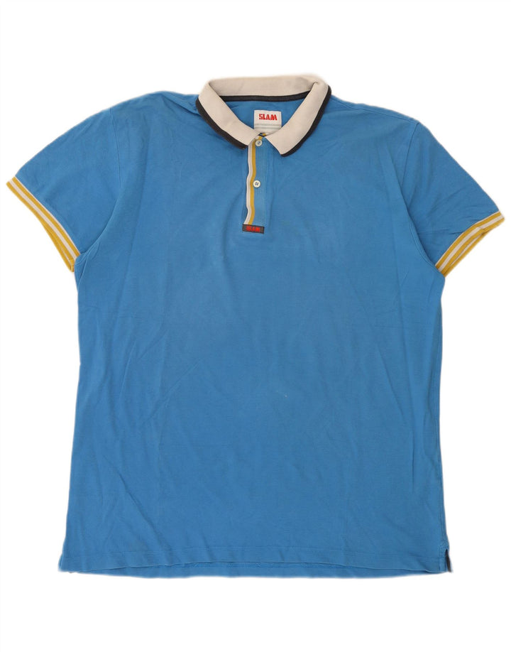 Slam Polo Hombre 3XL Algodón Azul