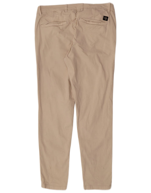 Zara Mens Slim Chino Pantalones EU 46 XL W36 L30 Algodón Beige
