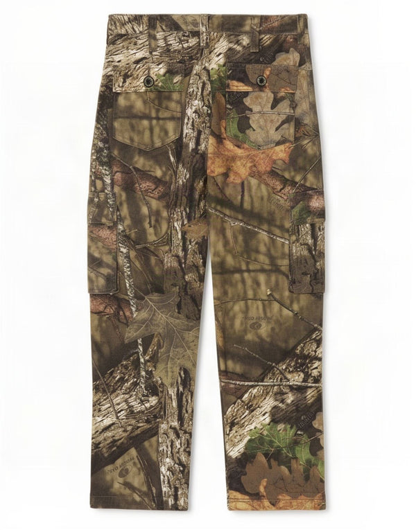 Mossy Oak Pantalones cargo para niños 10-11 años Grande W26 L25 Caqui Camuflaje