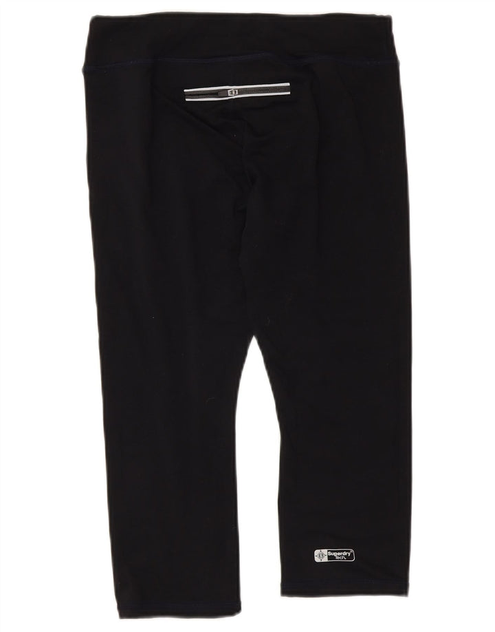 Superdry Leggings Capri Gráficos para Mujer UK 6 XS Poliéster Negro