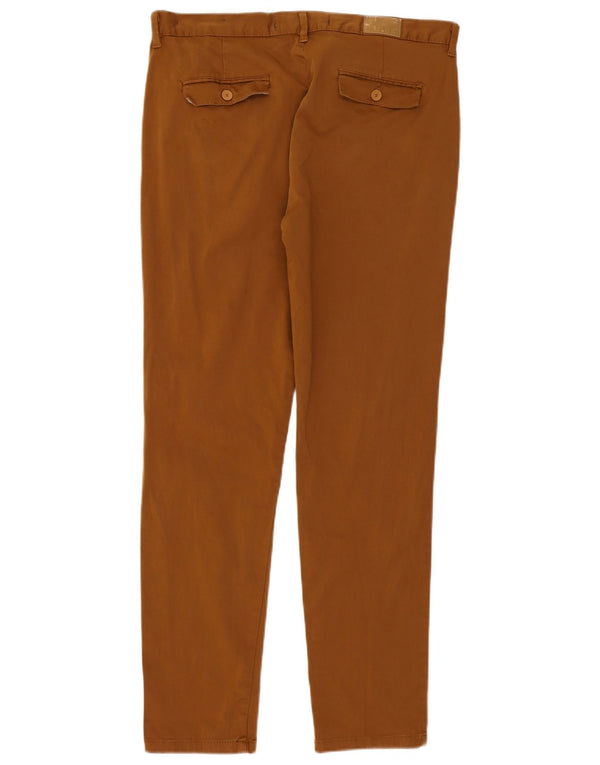 Zara Mens Slim Chino Pantalones EU 44 Large W34 L30 Marrón