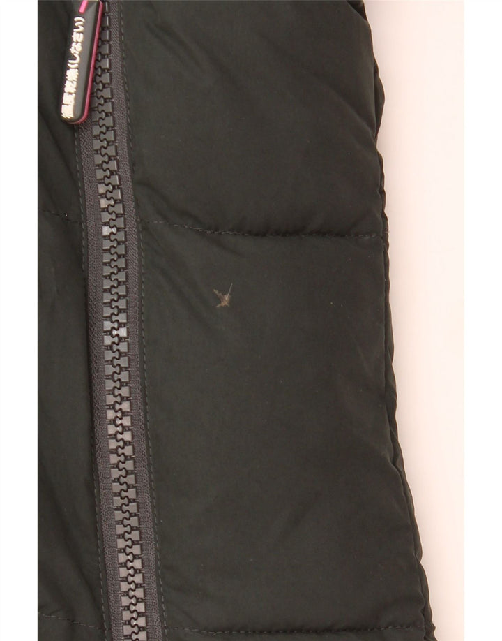 Superdry Chaqueta Acolchada Con Capucha Gráfica Para Mujer UK 46 Poliéster Verde Grande