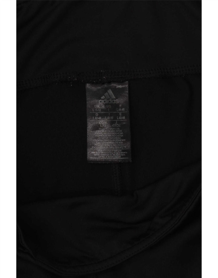 Adidas Mujer Climalite Capri Leggings UK 16/18 Grande Negro Poliéster