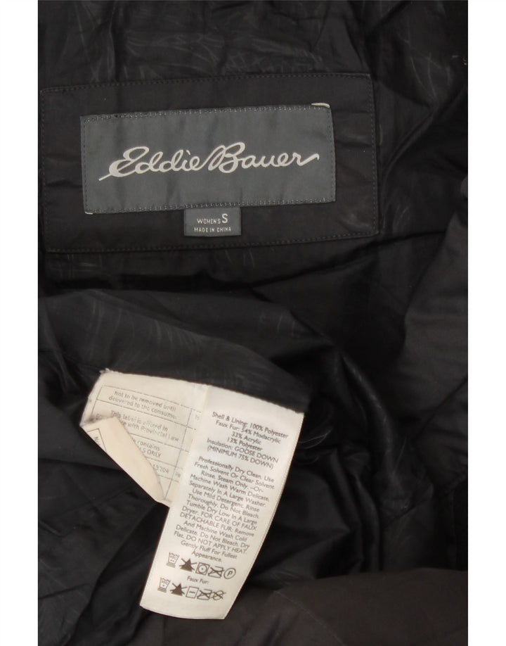 Eddie Bauer Abrigo acolchado extragrande para mujer UK 10 Small Poliéster negro