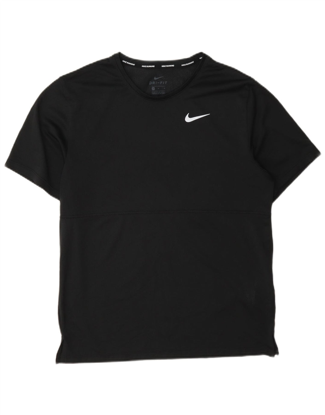 Camiseta Nike Dri Fit transparente para hombre Top medio poliéster negro