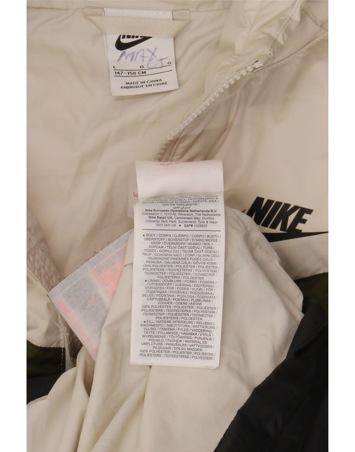 NIKE Chaqueta acolchada con capucha para niños de 12 a 13 años, talla grande, multicolor