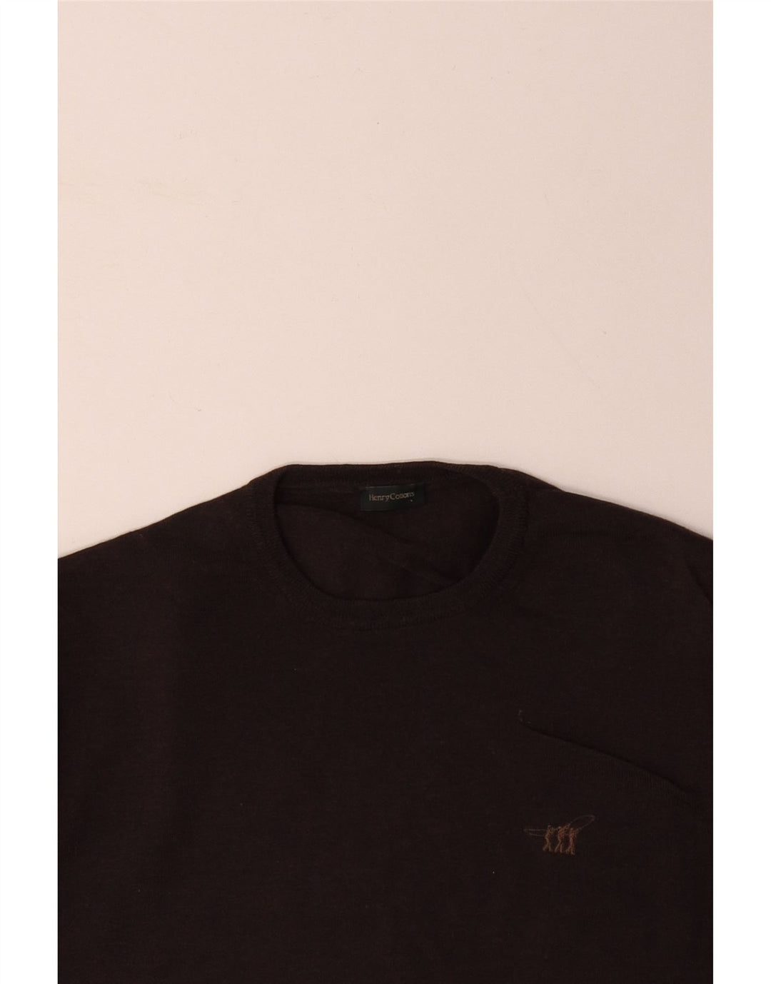 HENRY COTTONS Jersey con cuello redondo para hombre Marrón medio