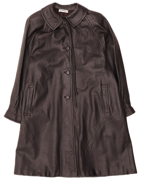 Carnet Abrigo de cuero para mujer UK 40 XL Negro