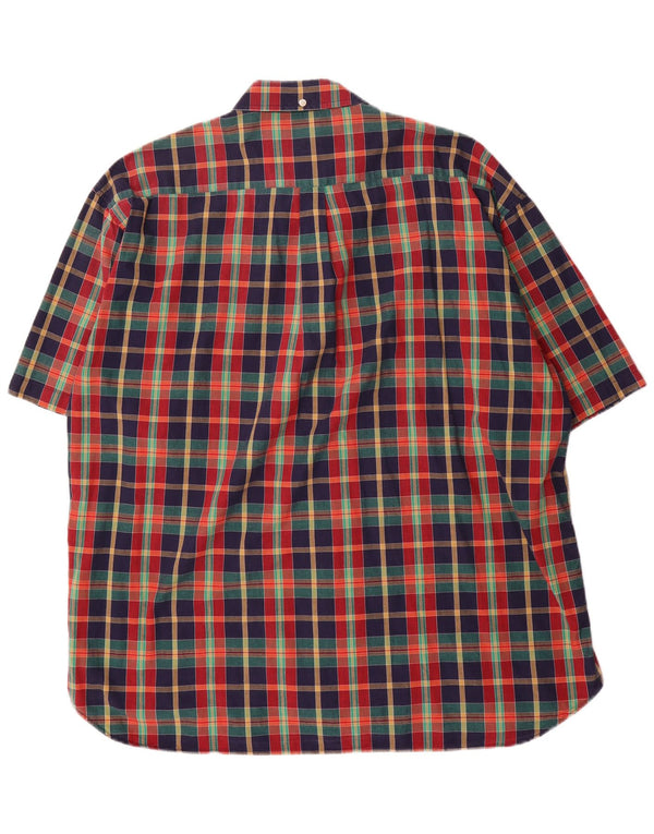 Belfe & Belfe Camisa Manga Corta Hombre Talla 45 XL Algodón Cuadros Multicolor