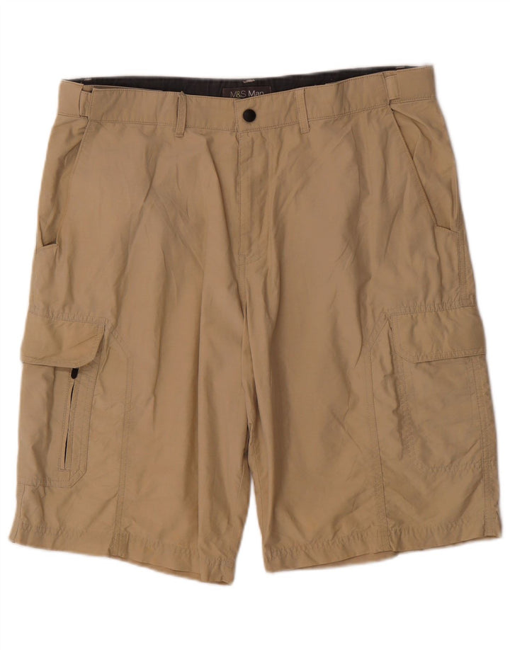 Marks & Spencer Pantalones cortos tipo cargo para hombre W36 Algodón beige grande