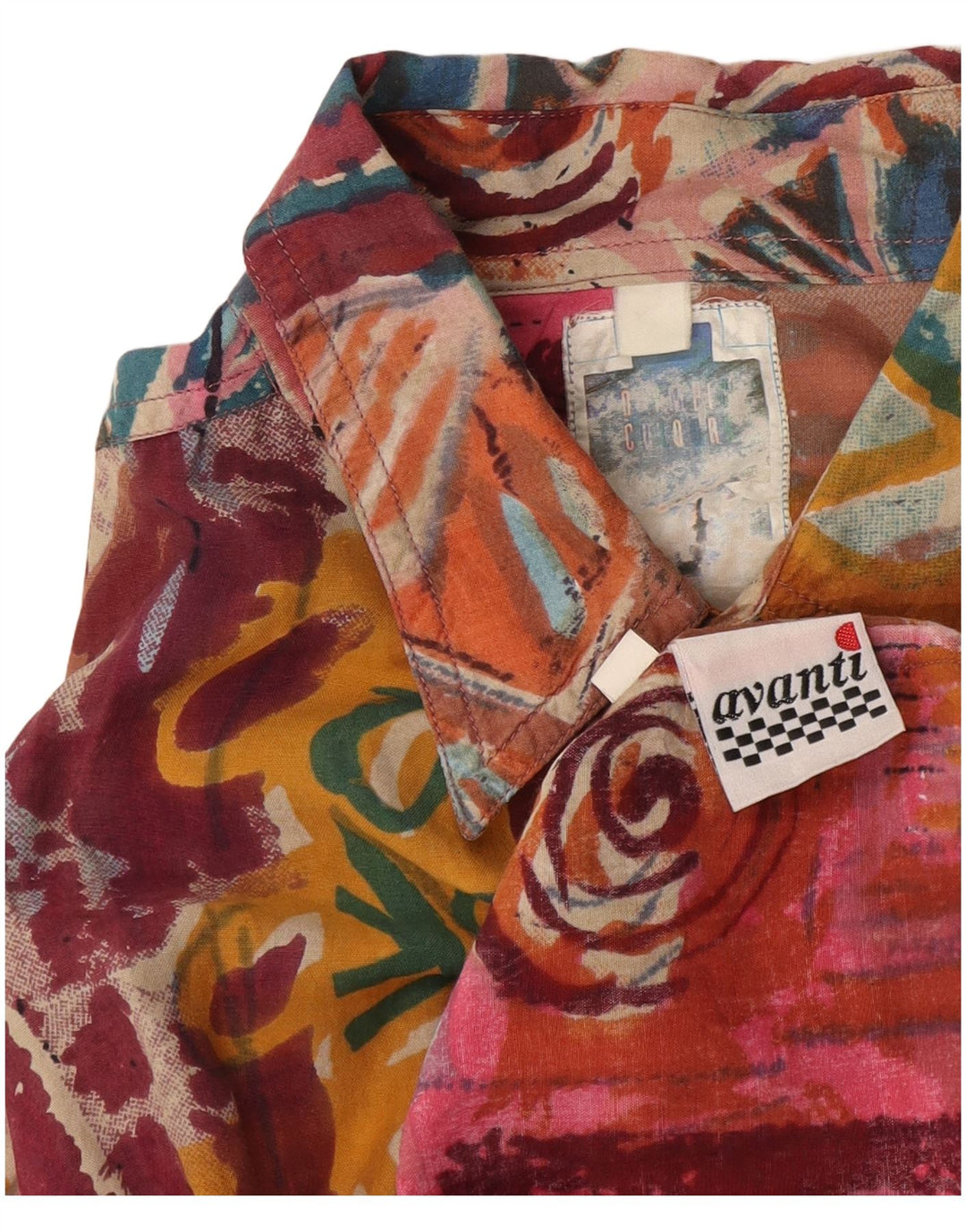 AVANTI Camisa Manga Corta Hombre XL Viscosa Geométrica Multicolor