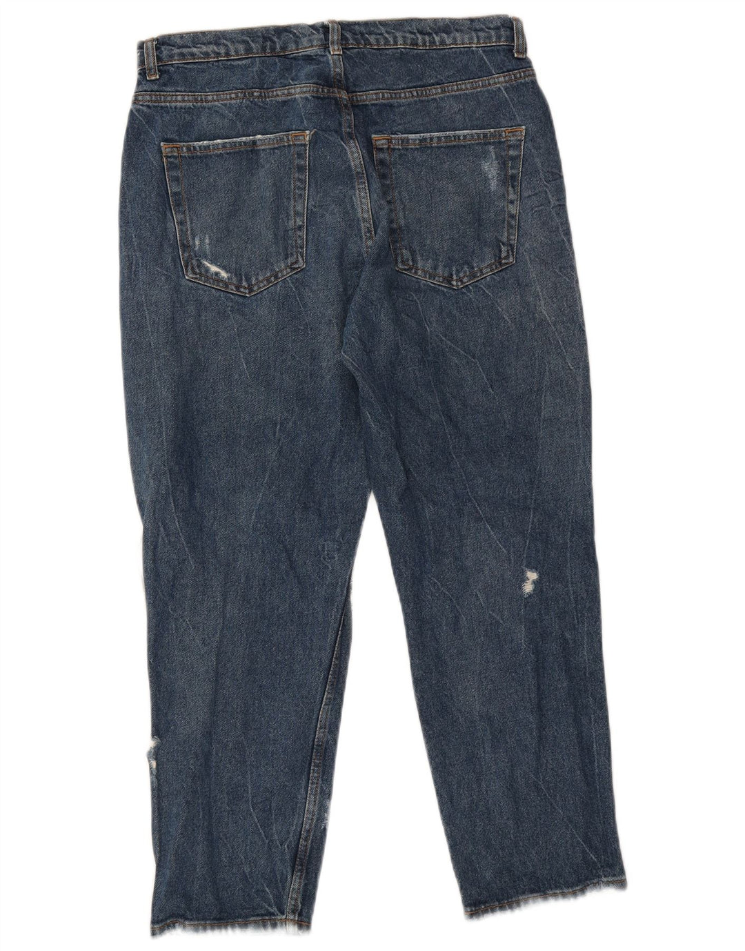 Zara Jeans recortados desgastados para hombre EU 40 Medium W31 L26 Azul