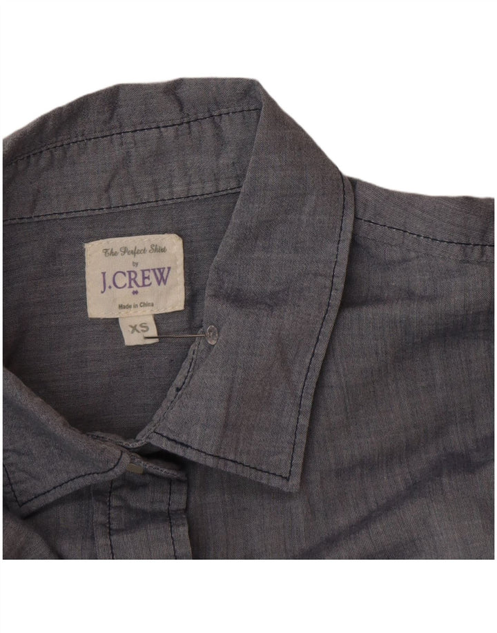 J. Crew Camisa extragrande para mujer UK 6 XS Algodón gris