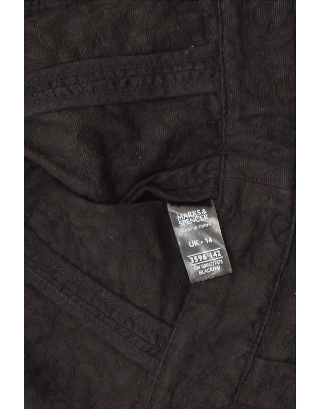 Marks & Spencer Chaqueta Blazer Corta de Manga 3/4 para Mujer UK 44 Grande Negro