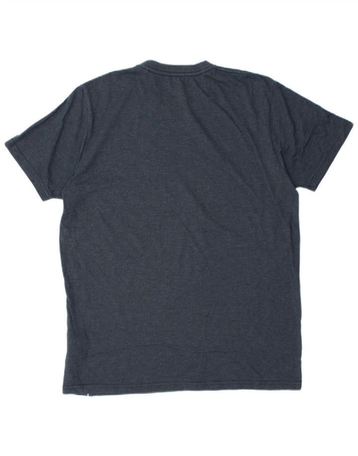 Weird Fish Camiseta para hombre Top Medium Azul marino Algodón