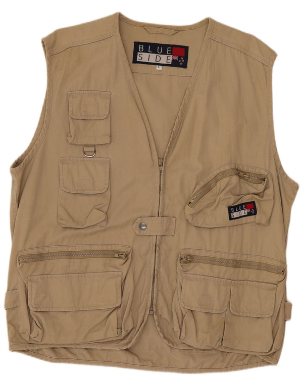 Chaleco utilitario para hombre Blue Side UK 40 Large Brown