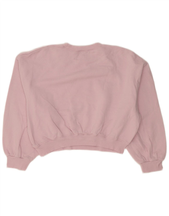 Zara Mujer Crop Oversize Sudadera Jumper UK 10 Small Rosa
