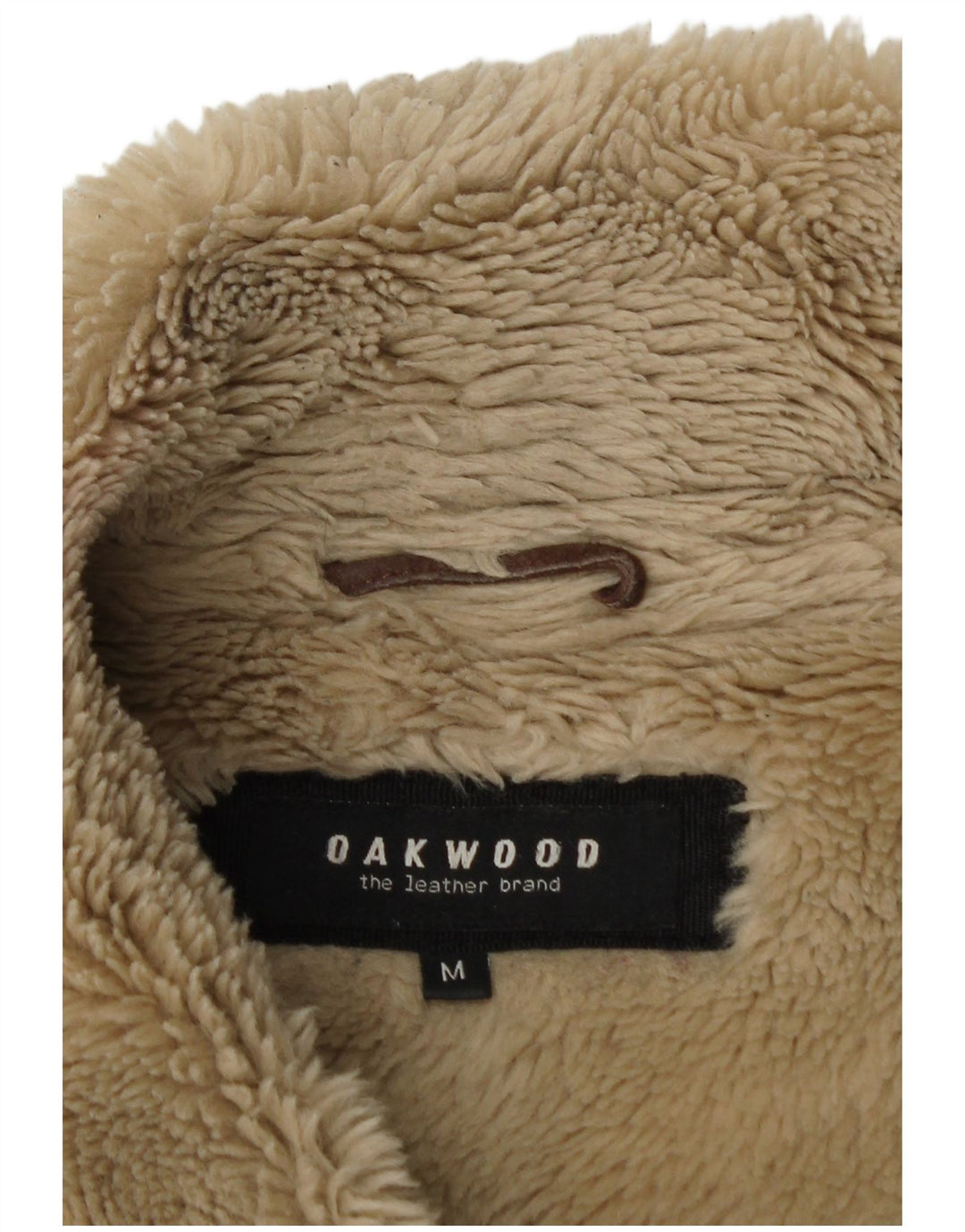 Oakwood Chaqueta de gamuza Sherpa para mujer Reino Unido 12 Cuero marrón medio
