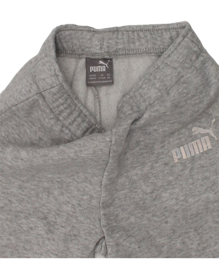 PUMA Baby Girls Joggers Trousers 9-12 Months Grey Cotton | Vintage Puma | Thrift | Second-Hand Puma | Used Clothing | Messina Hembry 