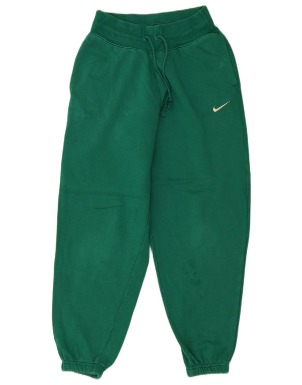 Nike Mujer Chándal Pantalones Joggers UK 4 XS Verde Algodón