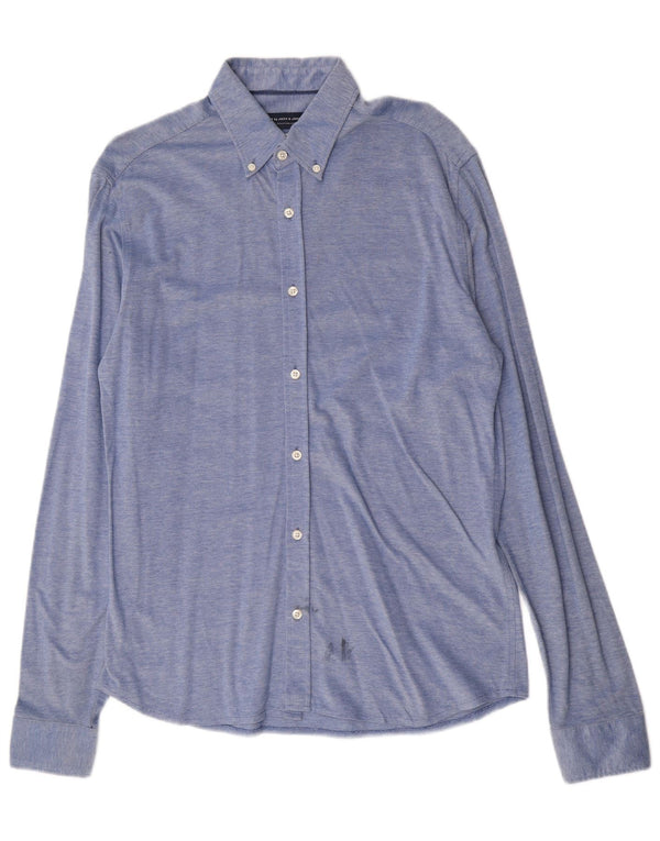 Camisa Jack & Jones Hombre Small Azul Algodón