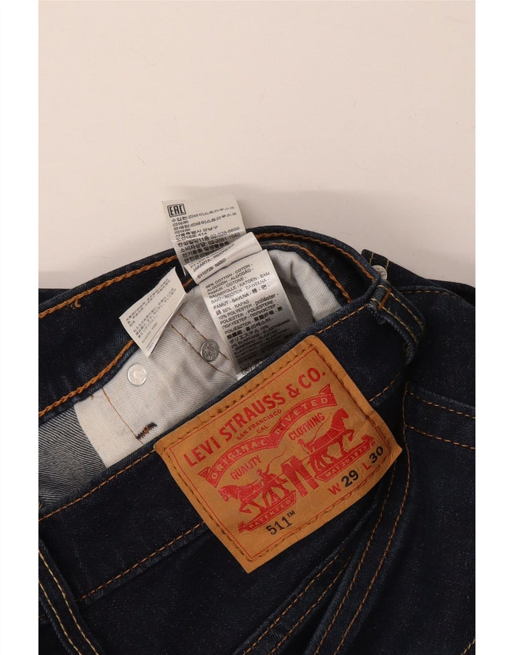 LEVI'S Vaqueros Slim 511 para Mujer W29 L30 Algodón Azul Marino