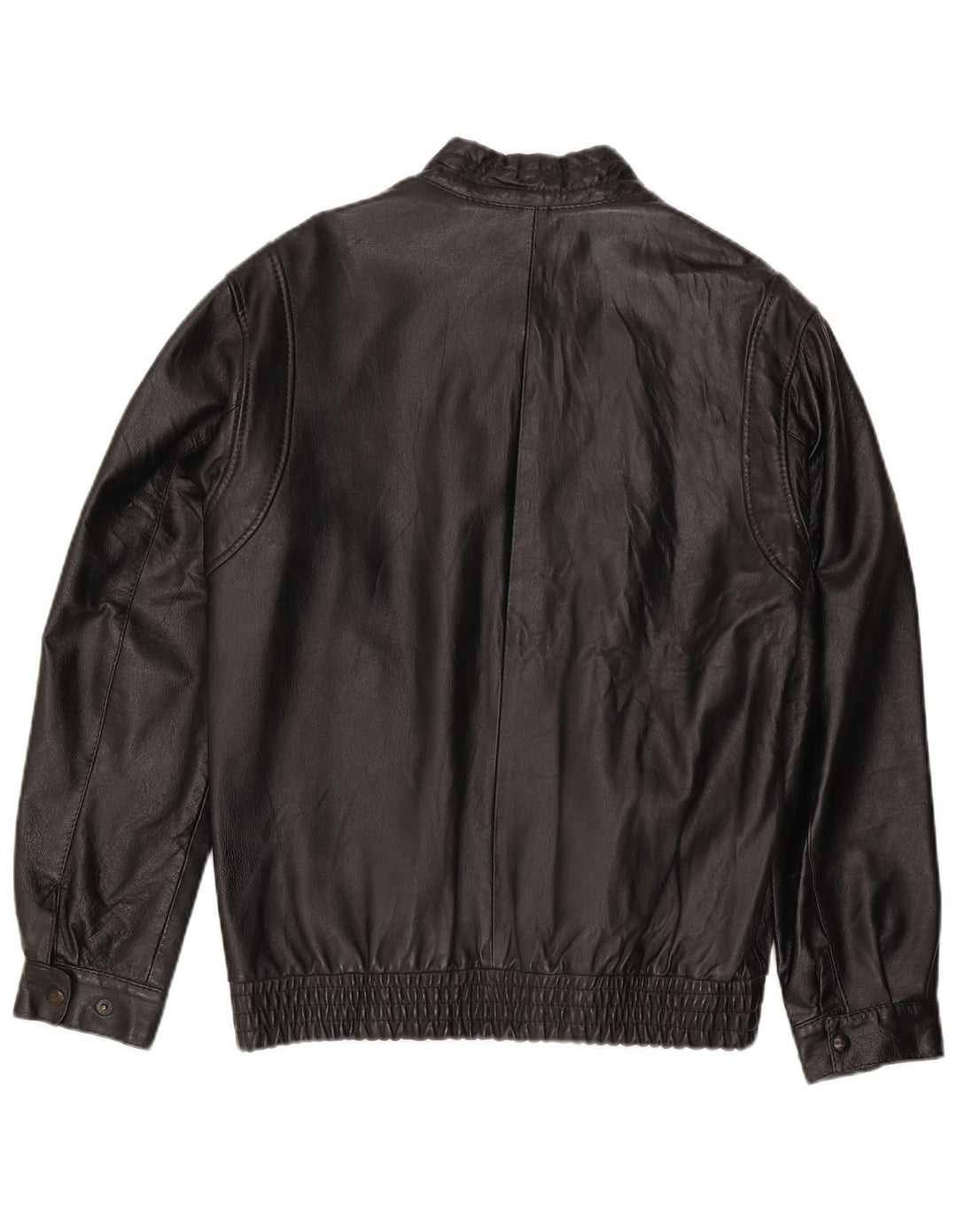 Vintage hombres bombardero chaqueta Reino Unido 38 medio negro