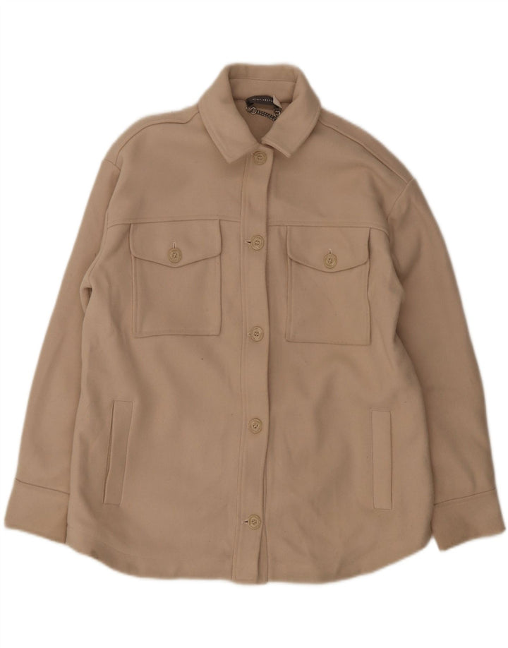 MINT VELVET Chaqueta bomber extragrande para mujer Reino Unido 14 Acrílico beige medio