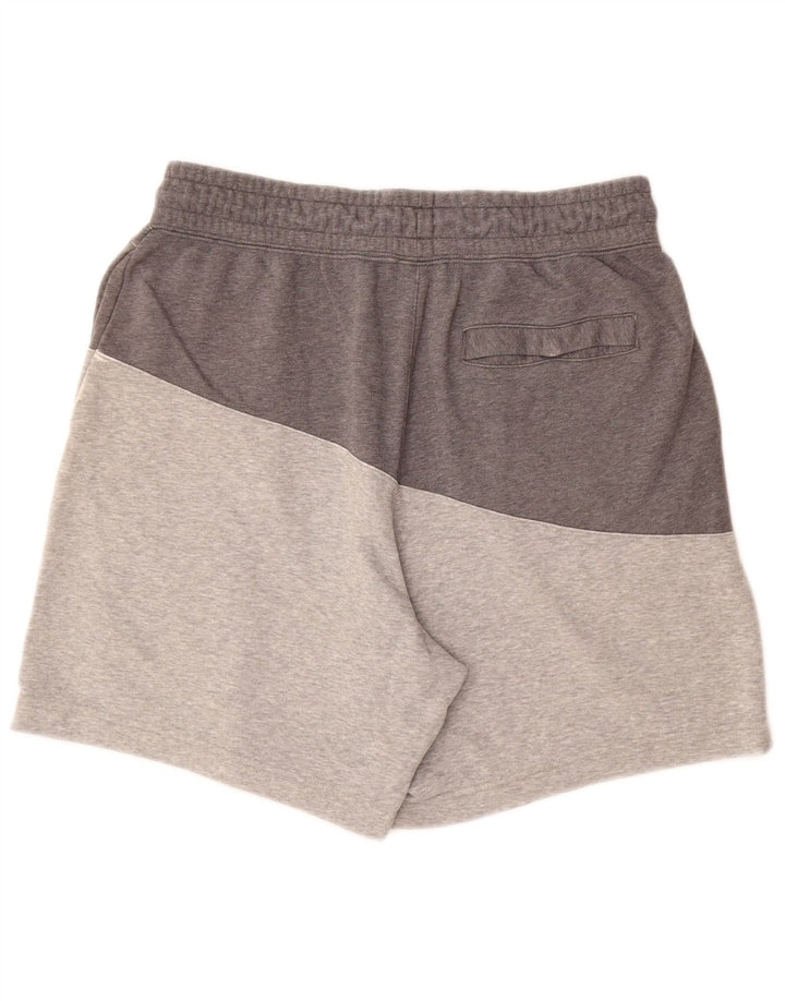 NIKE Pantalones cortos deportivos para hombre de algodón gris color block grande