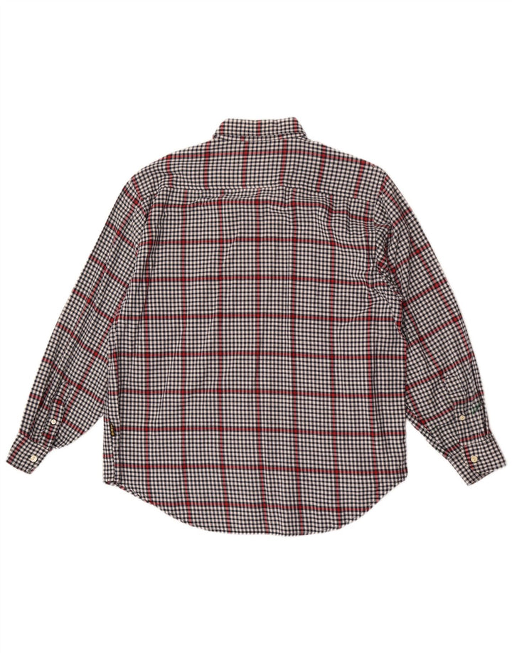 Camisa Lee para hombre grande de algodón a cuadros gris