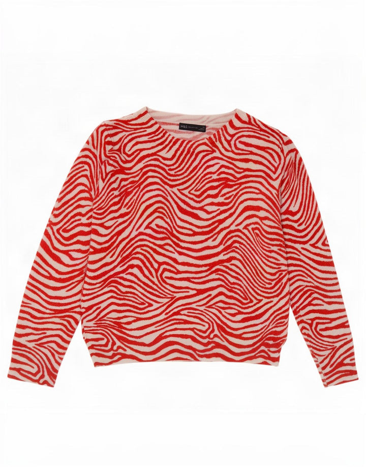 Marks & Spencer - Jersey de cuello redondo para mujer, talla 40, color rojo medio