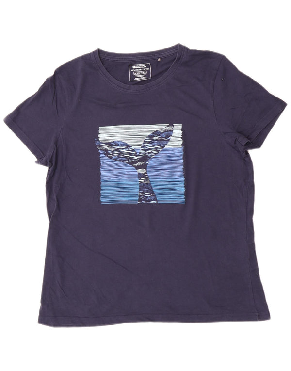 Mountain Warehouse Camiseta gráfica para mujer Top UK 46 Large Azul marino Algodón