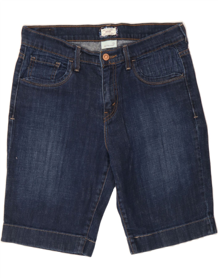 LEVI'S Womens 515 Bermuda Denim Shorts US 10 Large  Blue Cotton Vintage Levi's and Second-Hand Levi's from Messina Hembry 