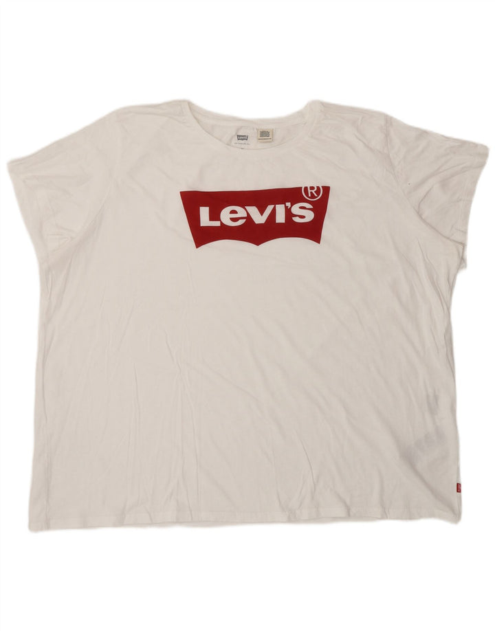 Levi's Camiseta gráfica para hombre Top 3XL Algodón blanco
