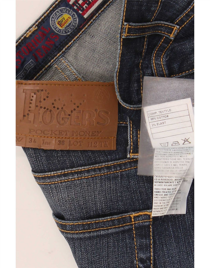 Roy Rogers Vaqueros rectos para hombre W34 L30 Algodón azul