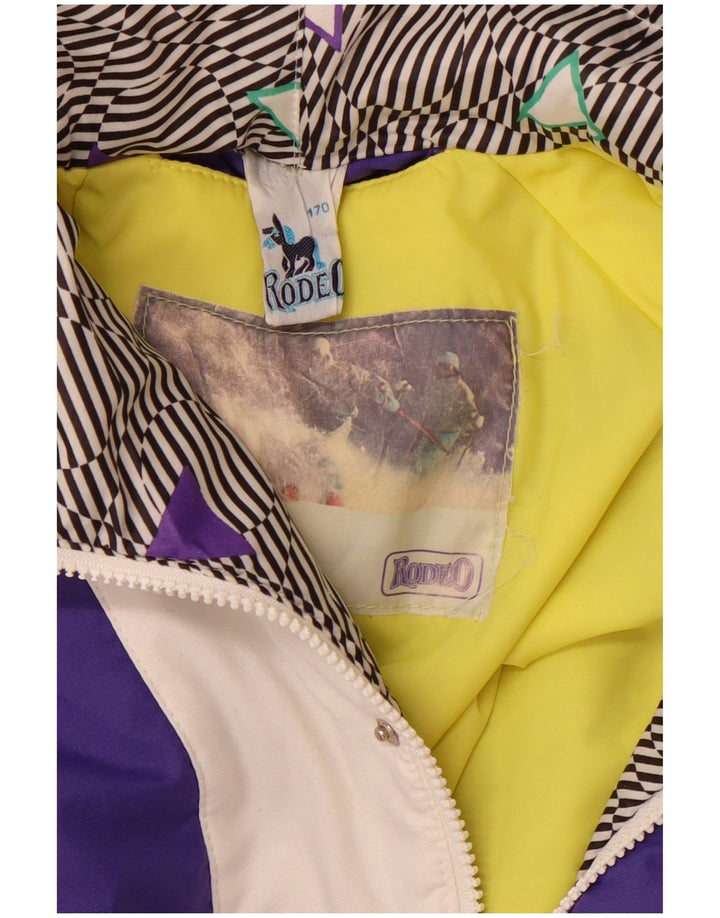 RODEO Chaqueta de esquí con capucha para hombre, talla 40, color morado