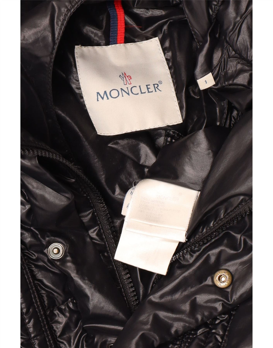 Moncler Chaqueta Acolchada Con Capucha Para Mujer Talla 1 Pequeña Poliamida Negra