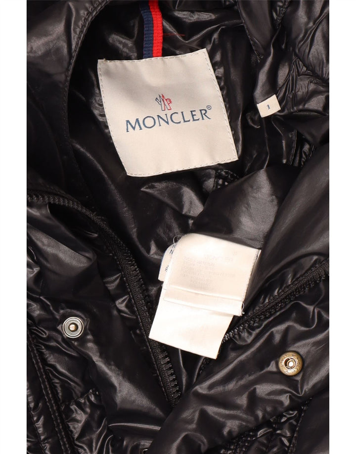 Moncler Chaqueta Acolchada Con Capucha Para Mujer Talla 1 Pequeña Poliamida Negra