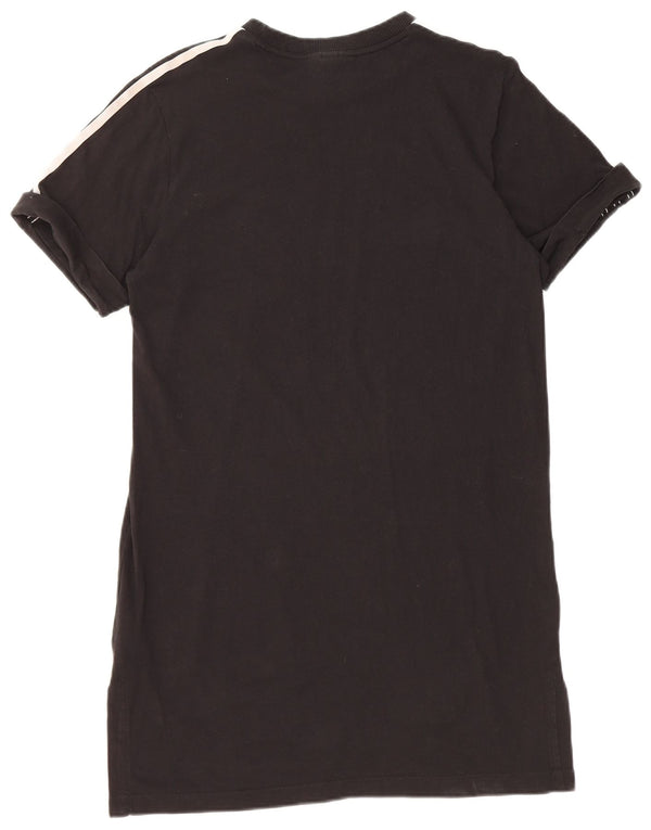 Adidas Vestido tipo camiseta extragrande para mujer UK 10 Small Black Cotton