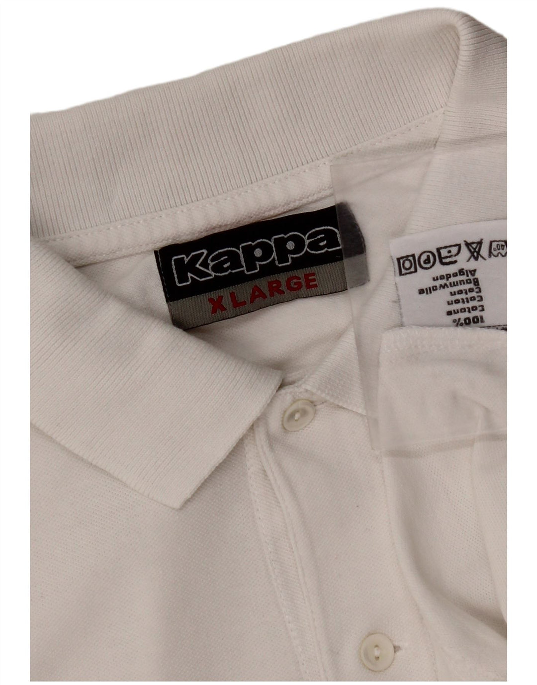 KAPPA Polo Hombre XL Blanco Algodón