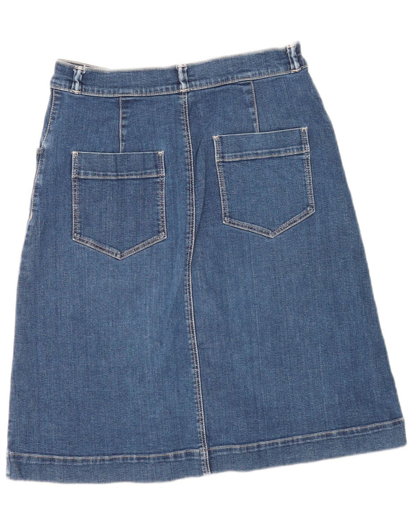 Falda Vaquera Mujer Massimo Dutti EU 40 Medium W30 Azul Marino Algodón